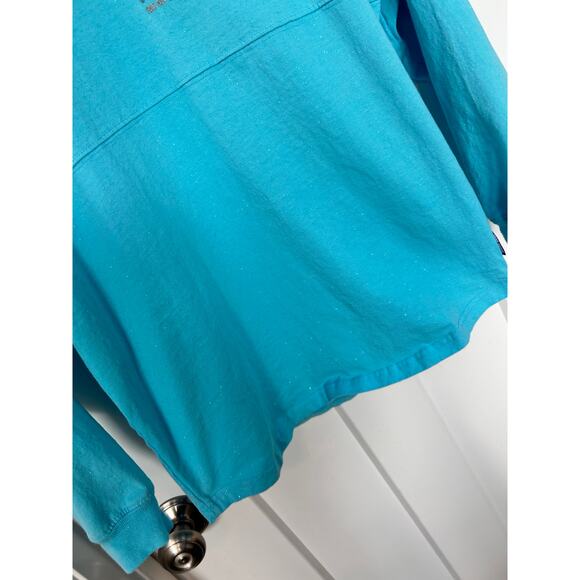 Disney Frozen Broadway Musical Let It Go Spirit Jersey Silver Glitter Blue SZ XS - Picture 3 of 12